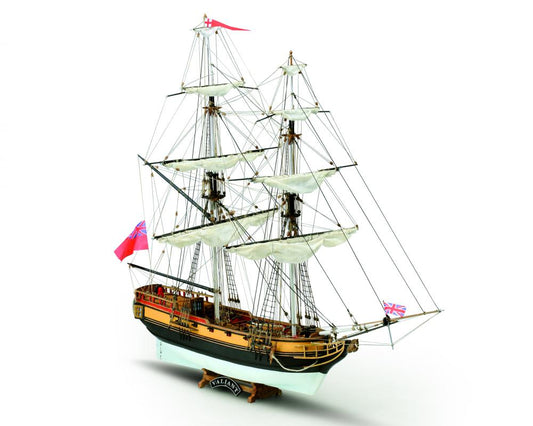Dusek-Mamoli - Mamoli MV81 HMS Valiant Model Ship Kit - British Brig 1759 - Scale 1/66 - Length 27.4 in, Height 22.4 in