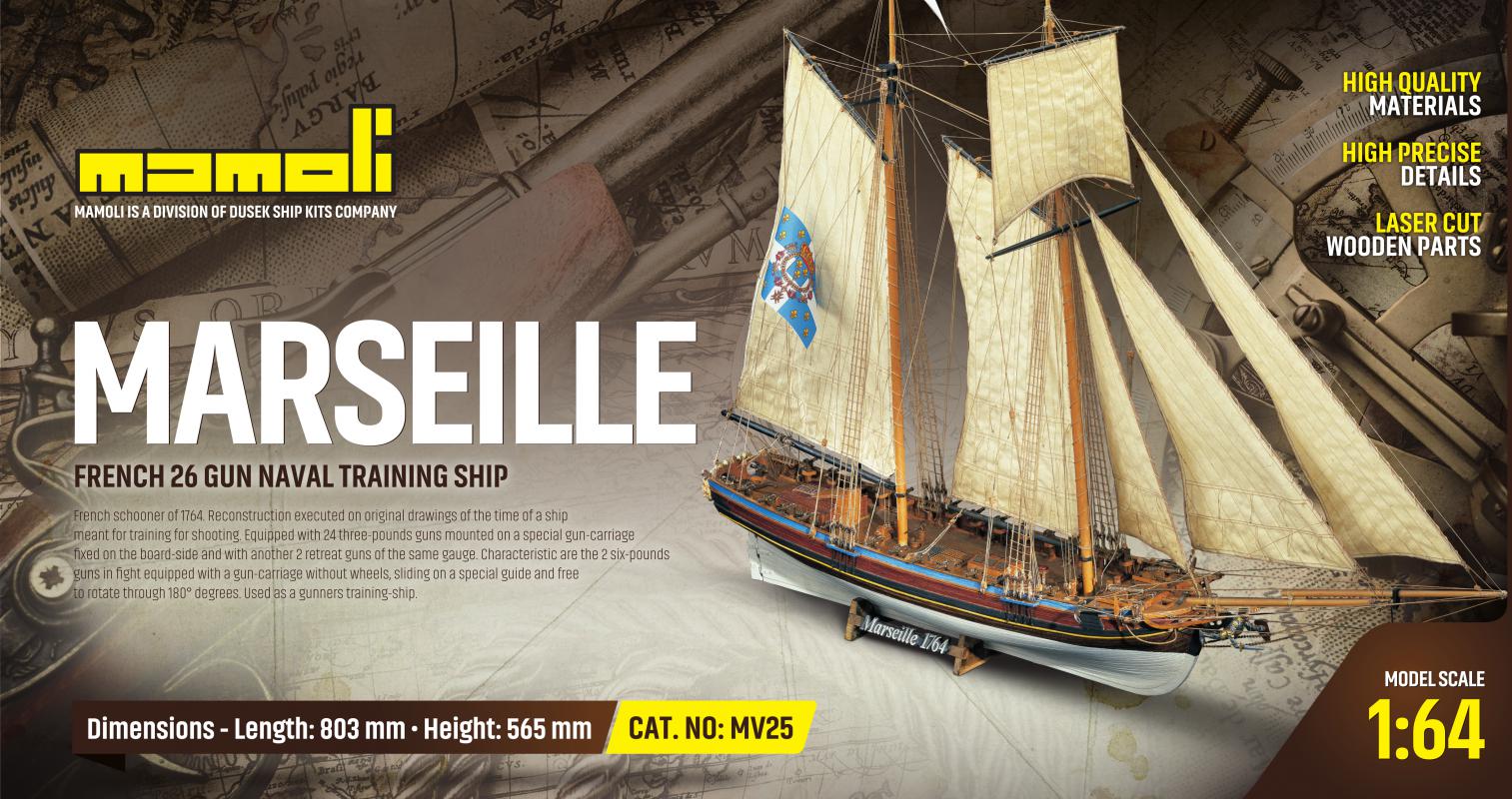 mamoli社製 Marseille1764 Dusek-Mamoli - Mamoli MV25 Marseille - French 26 Gun Naval