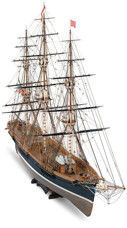 Dusek-Mamoli - Mamoli MV41 Flying Cloud Model Ship Kit - American Clipper Ship 1851 - Scale 1/96 - Length 37 in - Height 24 in