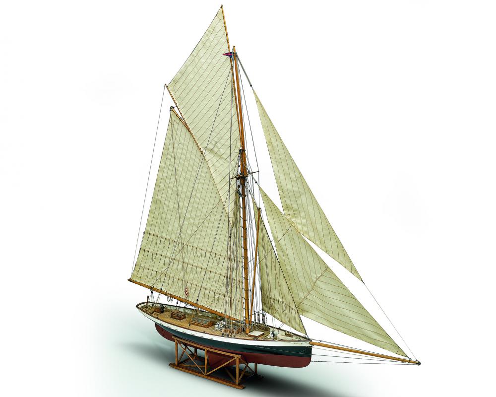 Dusek-Mamoli - Mamoli MV43 Puritan Model Ship Kit - Coppa America 1885 - Scale 1/50 - Length 34.7 in - Height 36.8 in