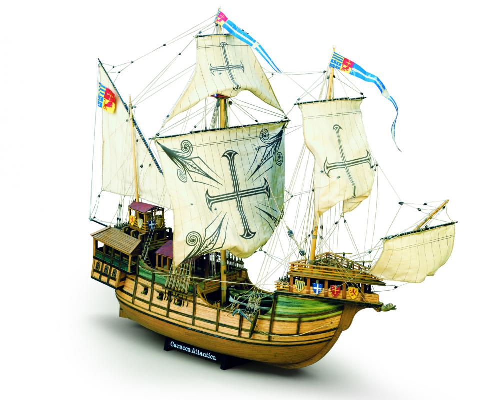 Dusek-Mamoli - Mamoli MV21 Sao Miguel Caracca Atlantica Model Ship Kit - Scale 1/54 - Length 33.2 in - Height 24.8 in