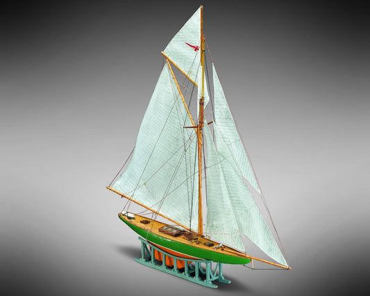Dusek-Mamoli - Mamoli MM63 Shamrock - Wooden model kit with pre-carved hull - Scale 1/170 - Length 310 mm - Height 318 mm