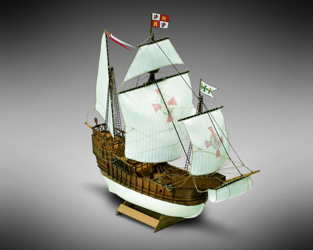 Dusek-Mamoli - Mamoli MM02 - Santa Maria - Pre-Carved Wooden Hull Ship Model Kit - Scale 1/106 Length 310mm (12")