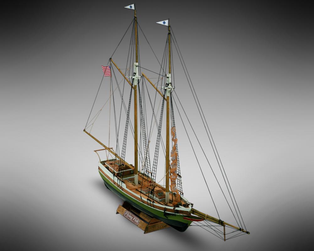 Dusek-Mamoli - Mamoli MM06 - Flying Fish - Pre-Carved Wooden Hull Ship Model Kit - Scale 1/100 Length 397mm (15.5")