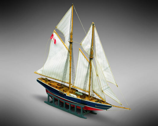 Dusek-Mamoli - Mamoli MM11 - Bluenose - Pre-Carved Wooden Hull Ship Model Kit - Scale 1/160 Length 270mm (10.5")