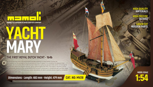 Dusek-Mamoli - Mamoli MV28 YACHT MARY 1/54 Scale Length: 483 mm, Height: 479mm