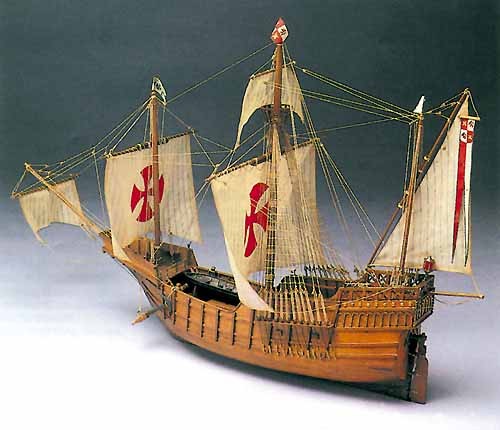 Mantua - 775 Santa Maria Wooden Kit - Plank - On - Bulkhead - Scale 1:50 31" Long