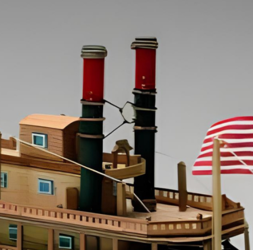 Mamoli Mississippi River Steamboat – 1:206 Scale Solid-Hull Wooden Model Kit (MM13)