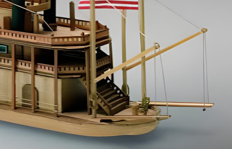 Mamoli Mississippi River Steamboat – 1:206 Scale Solid-Hull Wooden Model Kit (MM13)