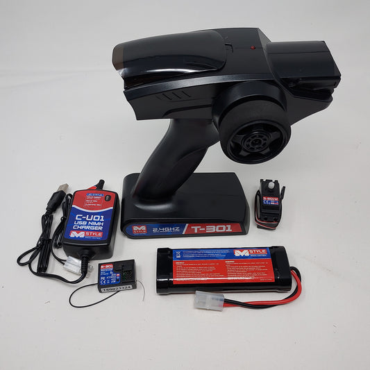 M-Style M-001 R/C set - Radioset, servo, battery and charger