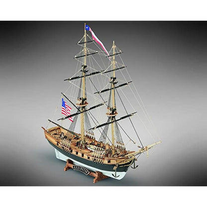 Dusek-Mamoli - Mamoli MV45 Portsmouth - Wood Plank-On-Frame Ship Model Kit - Length: 685 mm (27"), Height: 550 mm (22")