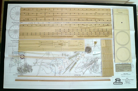 MODEL TRAILWAYS HOOK AND LADDER WAGON 1:12 SCALE WOOD & METAL KIT