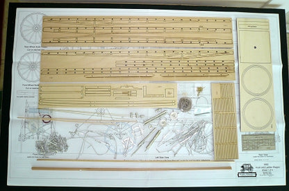 MODEL TRAILWAYS HOOK AND LADDER WAGON 1:12 SCALE WOOD & METAL KIT