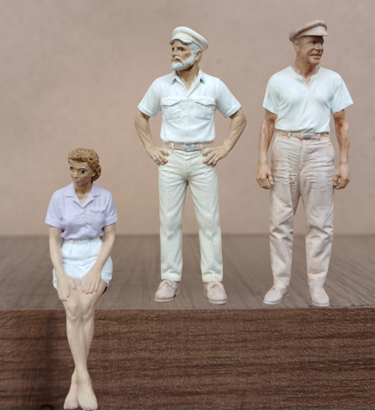 HerbsFigures Hemingway & Companions Resin Figure Set for Pilar — 1:30 Scale