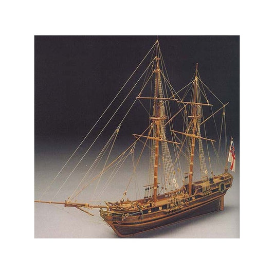 Mantua - 793 HMS Racehorse Bomb Ketch - Wooden Plank - On - Bulkhead Kit Scale 1:47 21'' Long