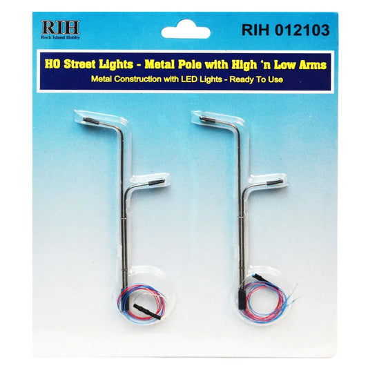 Rock Island - HO Street Light High and Low Arms