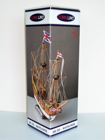 Corel - SM103 Mayflower - Solid Carved Wood Hull Kit - Scale 1:140 - Length 13-1/4"