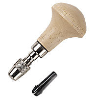 Pin Vise Wood Handle 2 Chucks